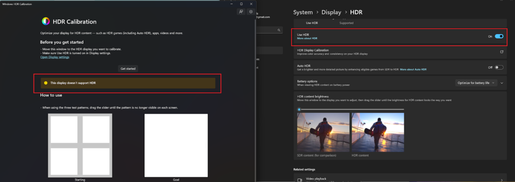 HDR Options Windows 11